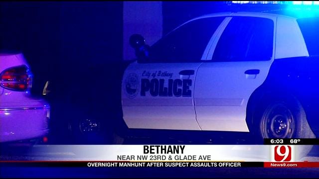 Police Initiate Overnight Manhunt After Suspect Assaults Bethany Officer