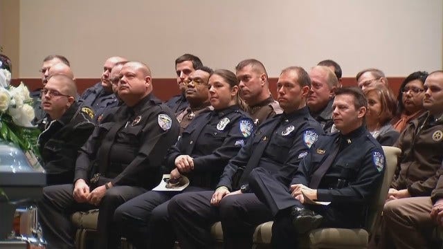 Law Enforcement Officers Honor Glenpool Boy At Funeral