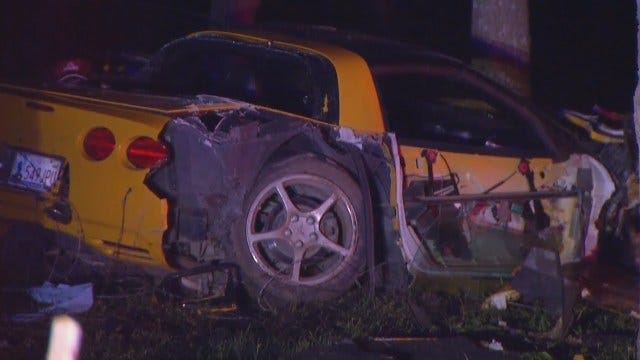 WEB EXTRA: Video From Scene Of Chevy Corvette Crash On Pine