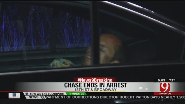 Suspect Arrested After Leading OKC Police On Chase In Stolen Pickup
