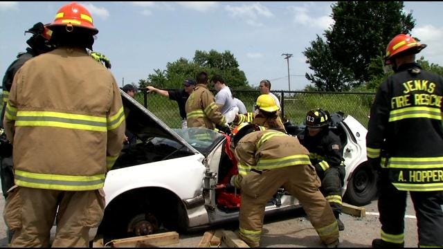 Jenks Firefighters, Paramedics Train On Worst-Case Scenarios