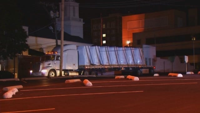 WEB EXTRA: Video Of Tangled Overhead Wires And Semi In Downtown Tulsa