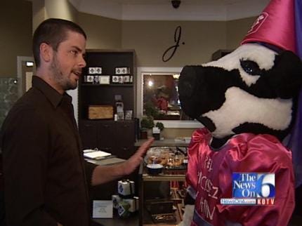 WEB EXTRA: Chick-Fil-A Cow Proposes To Jewelry Store Employee