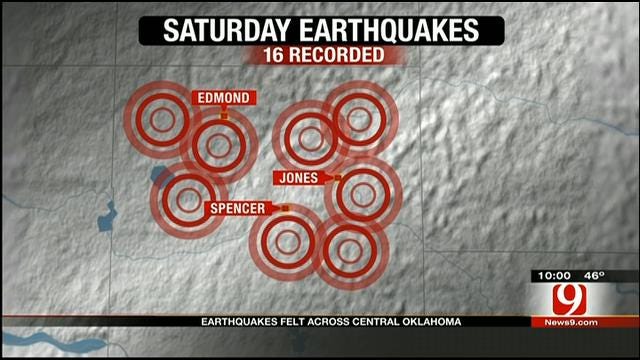 Oklahoma Geological Survey Records 16 Quakes Around OKC