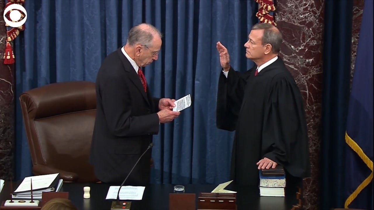 WATCH: SCOTUS Chief Justice John Roberts, Senators Sworn In For Impeachment Trial