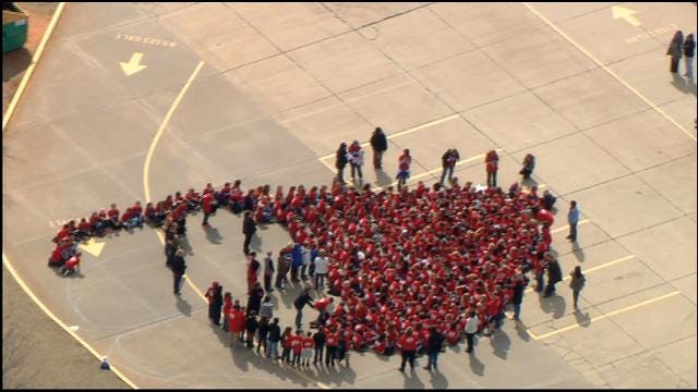 WEB EXTRA: Elementary Students Form Heart To Raise Awareness Of Kindness