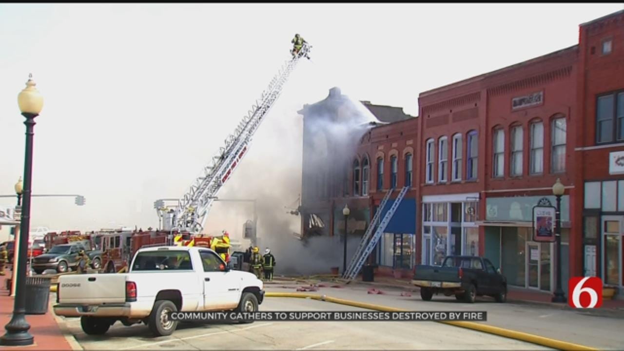 Community Reacts After Businesses Completely Destroyed By Fire In Guthrie