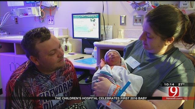 OU Children's Hospital Celebrates First 2016 Baby