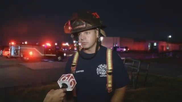 WEB EXTRA: Tulsa Fire Captain John Sawyer Talks About Business Fire