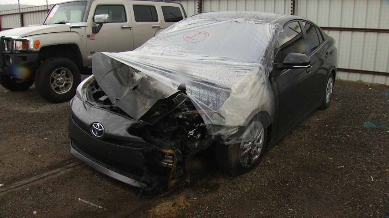Driver Thankful To Be Alive After Car Struck By Lightning Near Catoosa