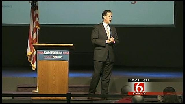 Presidential Candidate Rick Santorum Swings Through Oklahoma