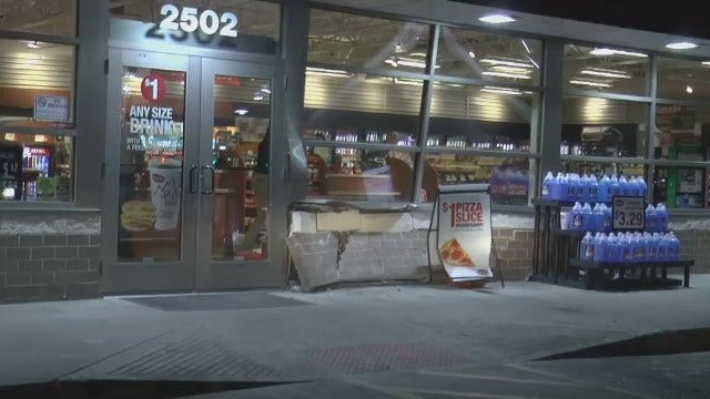 Gary Kruse Reports After Woman Crashes In Tulsa Kum & Go