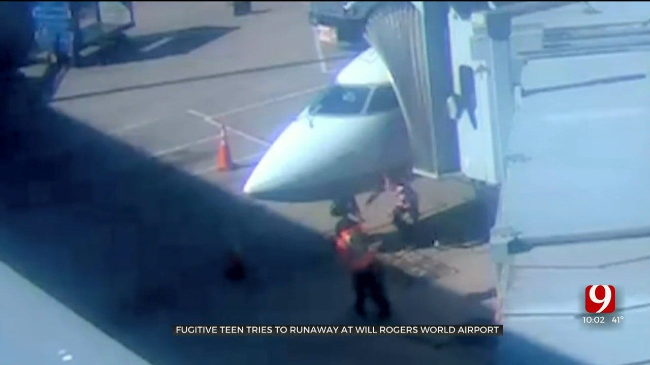 WATCH: Teen Attempts To Escape Custody, Injures Both Legs After Jumping Onto Will Rogers Tarmac