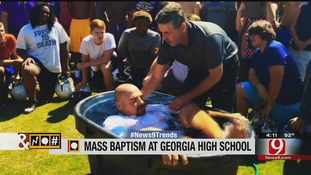 Trends, Topics, & Tags: Mass Baptism At Georgia High School