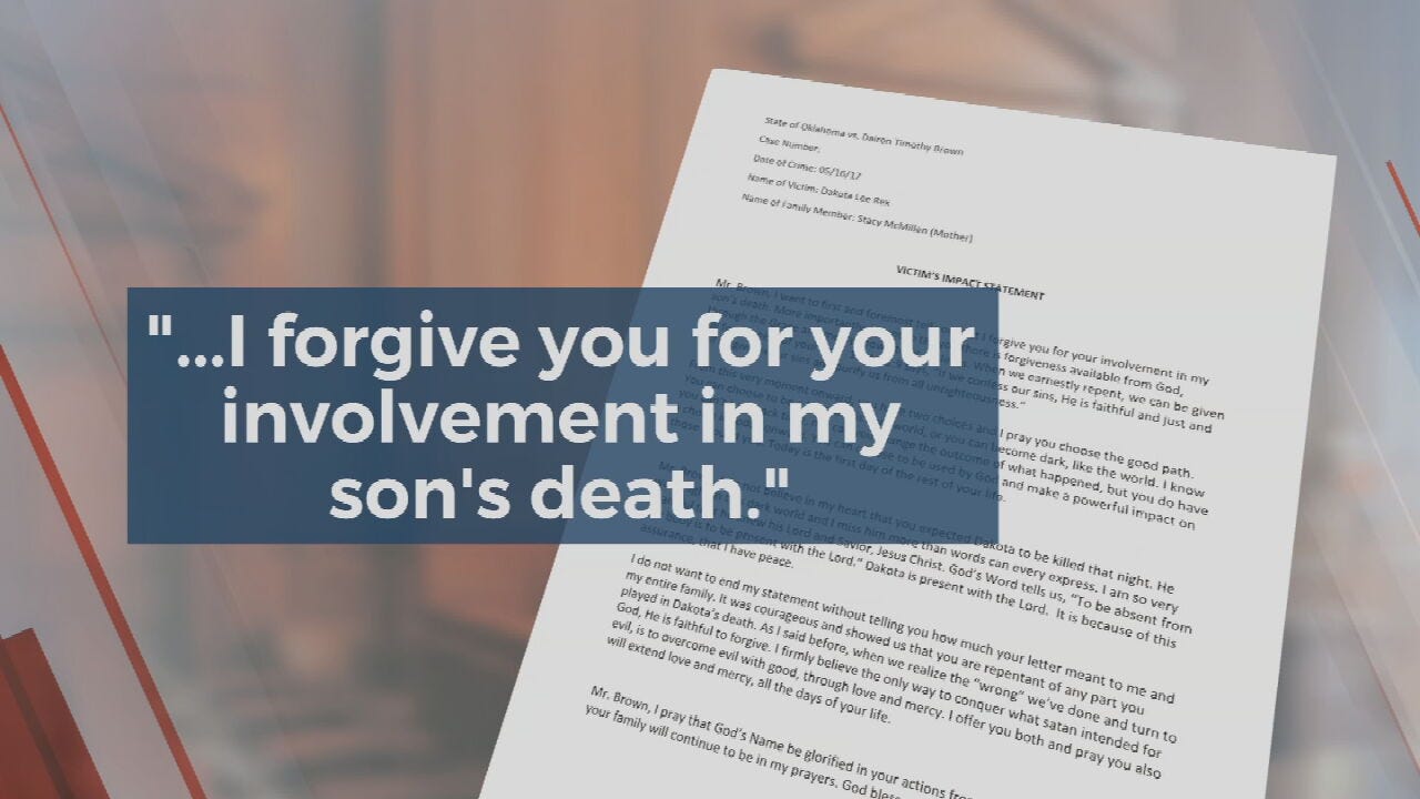Mother Of Rogers Co. Murder Victim Forgives Men Who Killed Her Son