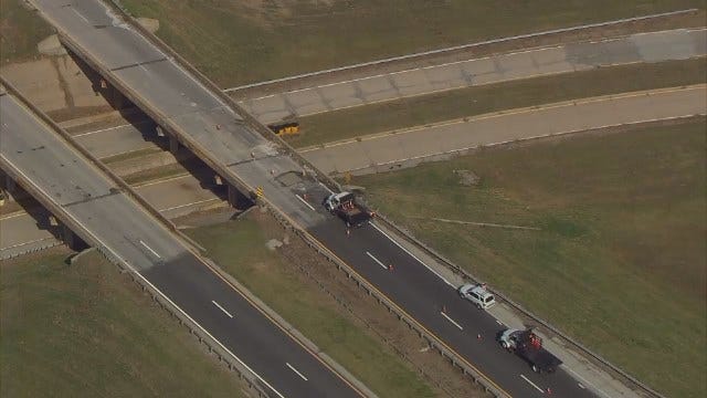 View Of Highway 412 Bridge Deck Repairs From Osage SkyNews 6 HD