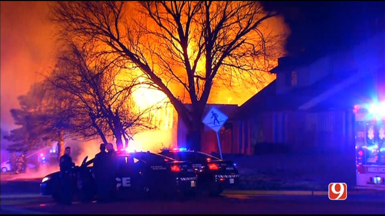RAW VIDEO: Firefighters Battle NW OKC House Fire