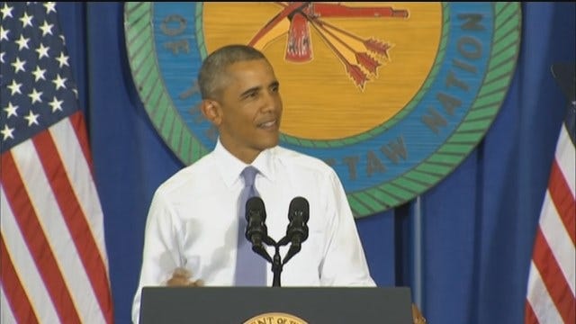 WEB EXTRA: President Obama Speaks In Durant Part 1
