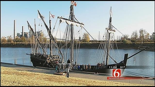 Replicas Of Historical 'Nina' And 'Pinta' Sail Into Muskogee