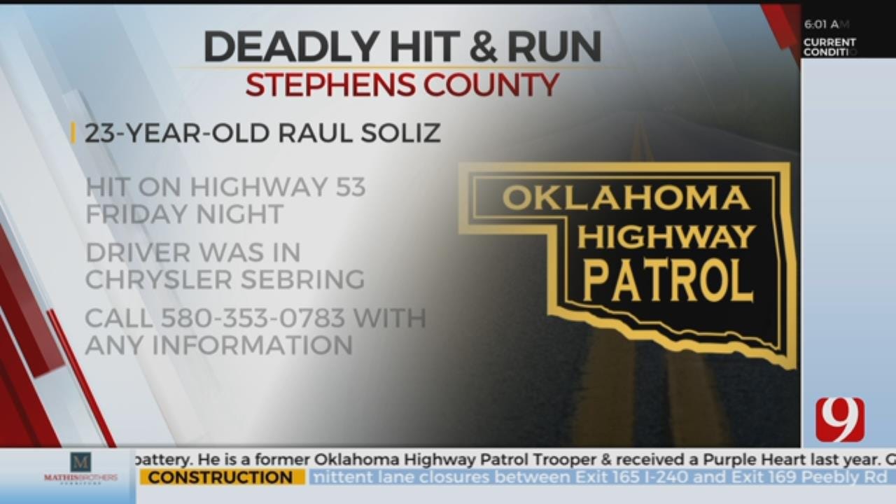 OHP Searching For Fatal Hit And Run Suspect
