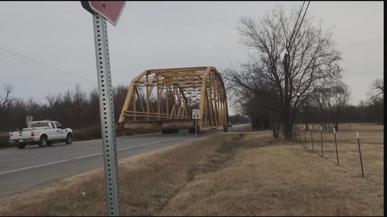 WEB EXTRA: ODOT Video Of Old Hominy Creek Bridge Being Moved