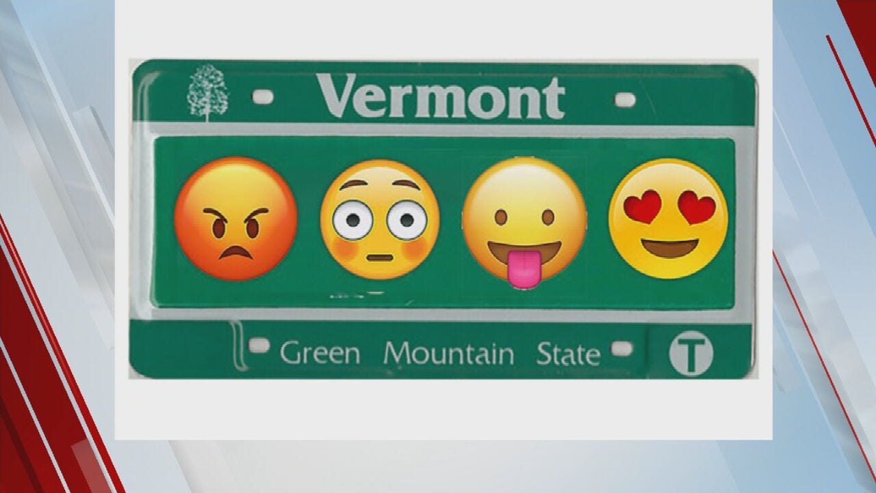 WATCH: New Vermont Bill Would Allow Emoji License Plates