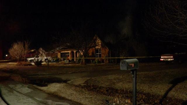 WEB EXTRA: Video From Scene Of Fatal Bixby House Fire