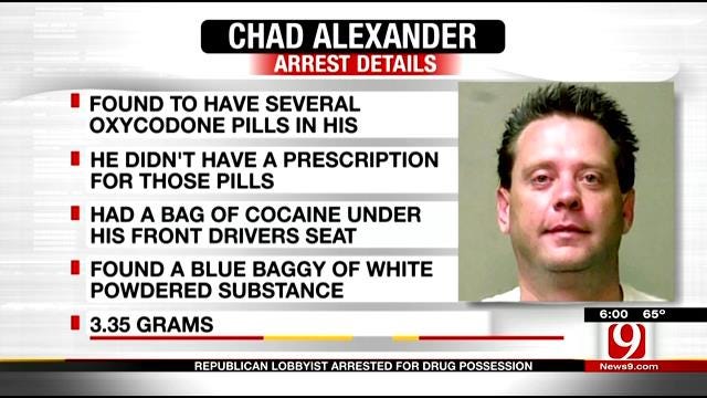 Oklahoma Lobbyist Arrested For Possession Of Cocaine
