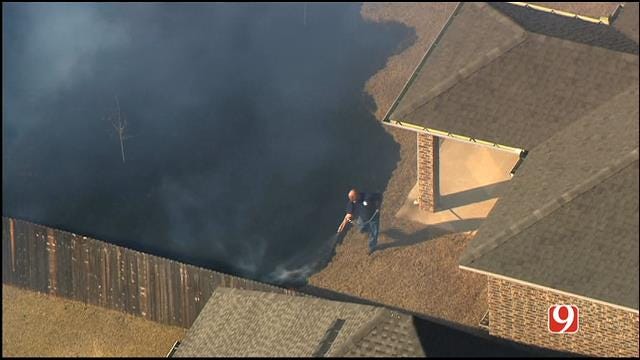 WEB EXTRA: Man Helps Stop Fire From Burning Neighbor's NW OKC Home