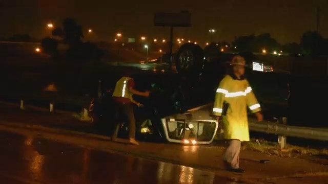 WEB EXTRA: Video From Scene Of I-244 Crash At Highway 169