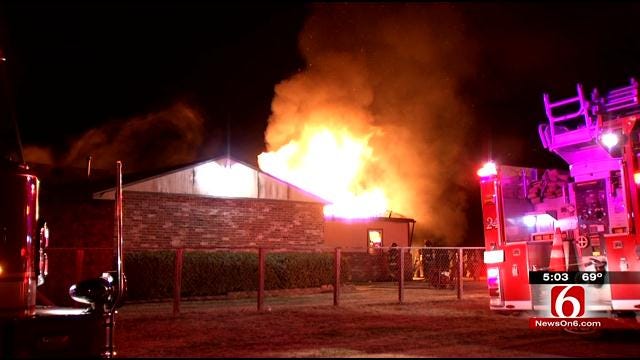 North Tulsa Home Destroyed By Fire