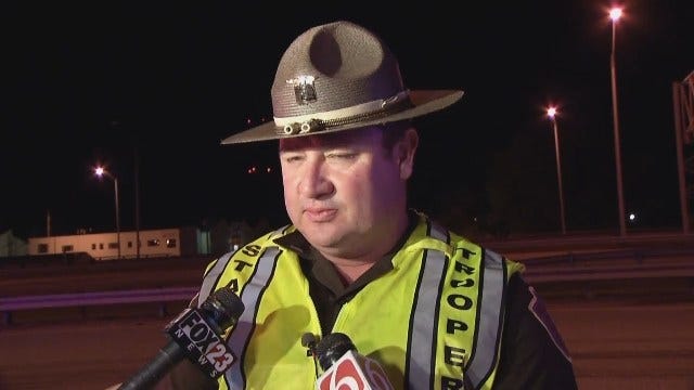 WEB EXTRA: Troopers On The Scene Of A Jack-Knifed Cattle Truck
