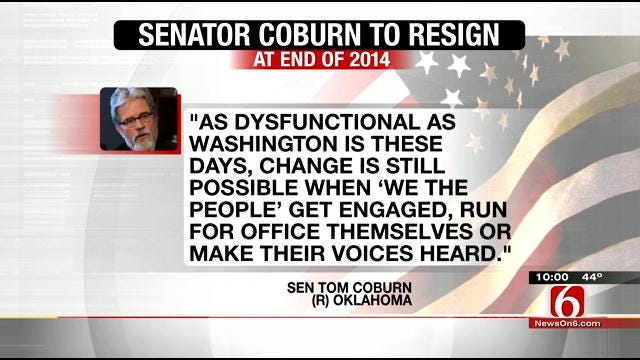 Oklahoma Senator Tom Coburn Confirms He Is Resigning