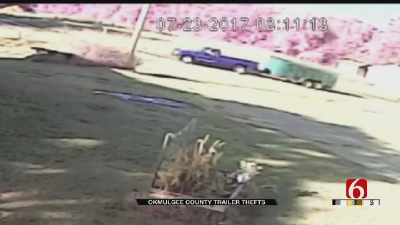 Surveillance Video Show Recent Okmulgee County Trailer Thefts