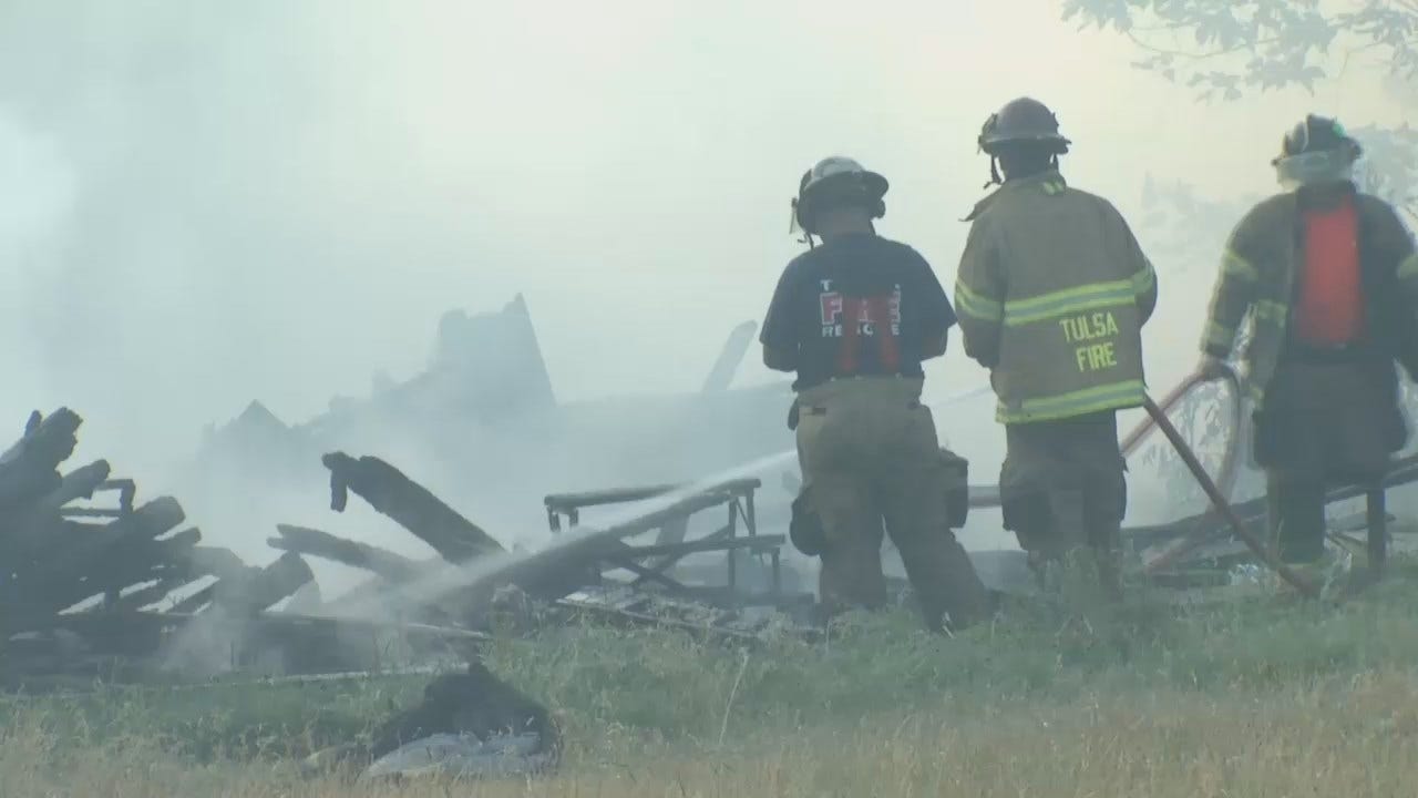 WEB EXTRA: Video From Tulsa House Fire