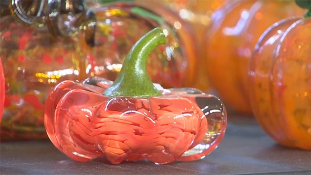 Tulsa Glassblowing School Holding Glass Pumpkin Sale