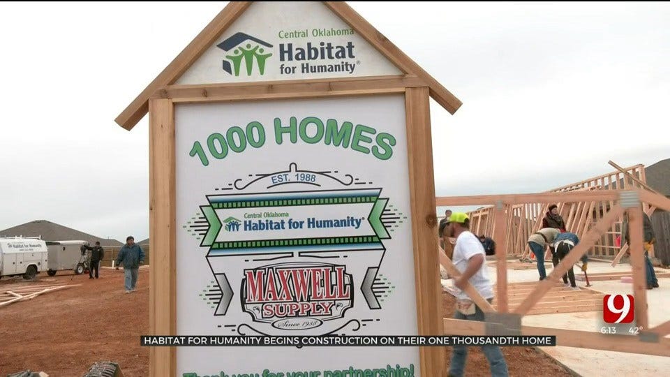 Habitat For Humanity Begins Construction On Its 1,000th Home In Central Oklahoma