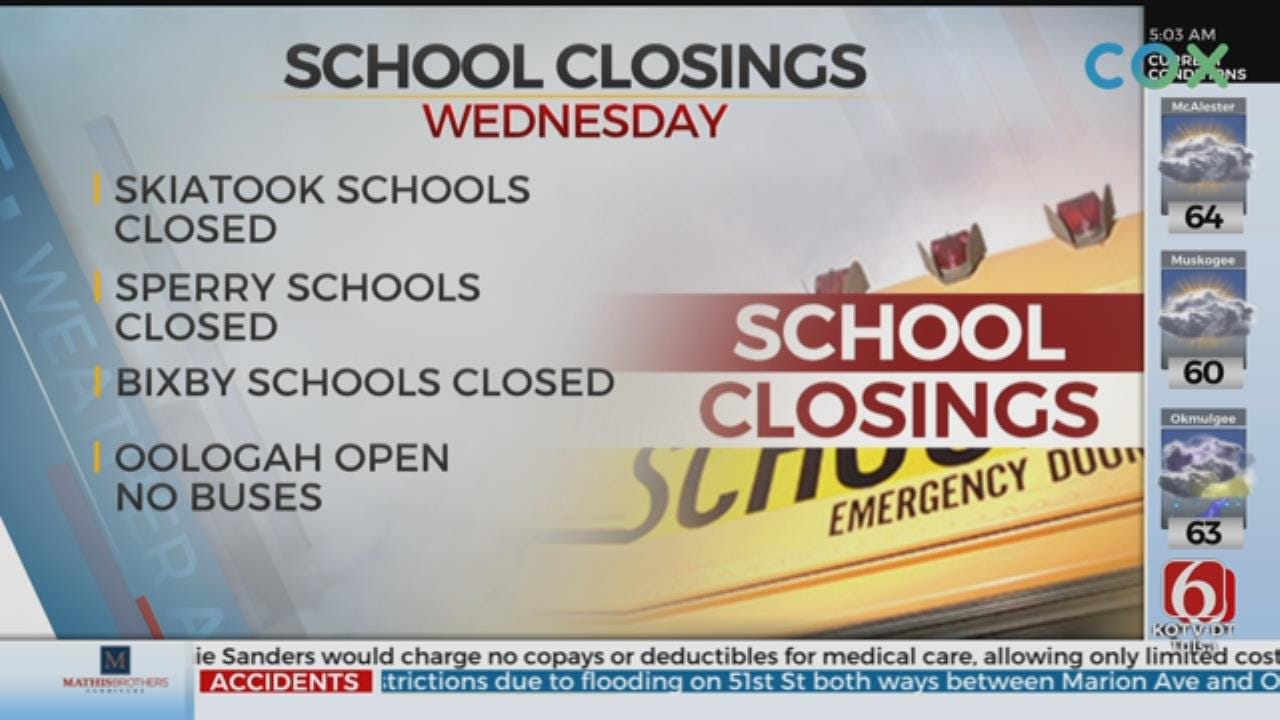 Multiple Northeastern Oklahoma Schools Closed After Storms