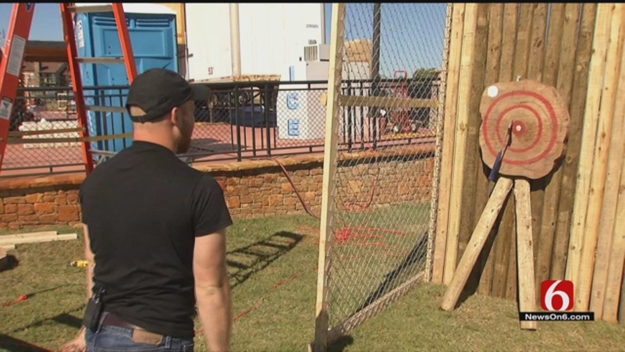 Tulsa's Oktoberfest Adds Axe-Throwing Booth