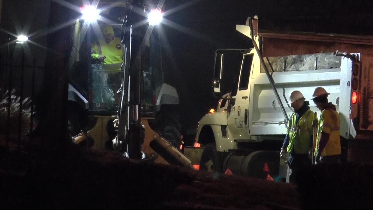 WEB EXTRA: Video From Water Main Break at 44th And Harvard