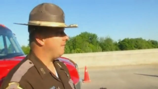 WEB EXTRA: Oklahoma Highway Patrol Trooper Leonard McMillan Talks About Body Found In Car