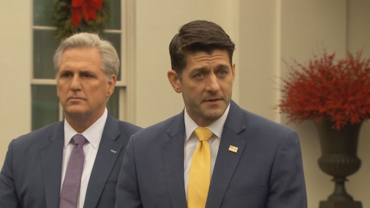 Ryan Says Trump Won't Sign Senate Bill Keeping Government Open