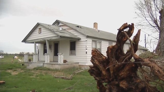 WEB EXTRA: House Near Afton Damaged During Thunderstorms