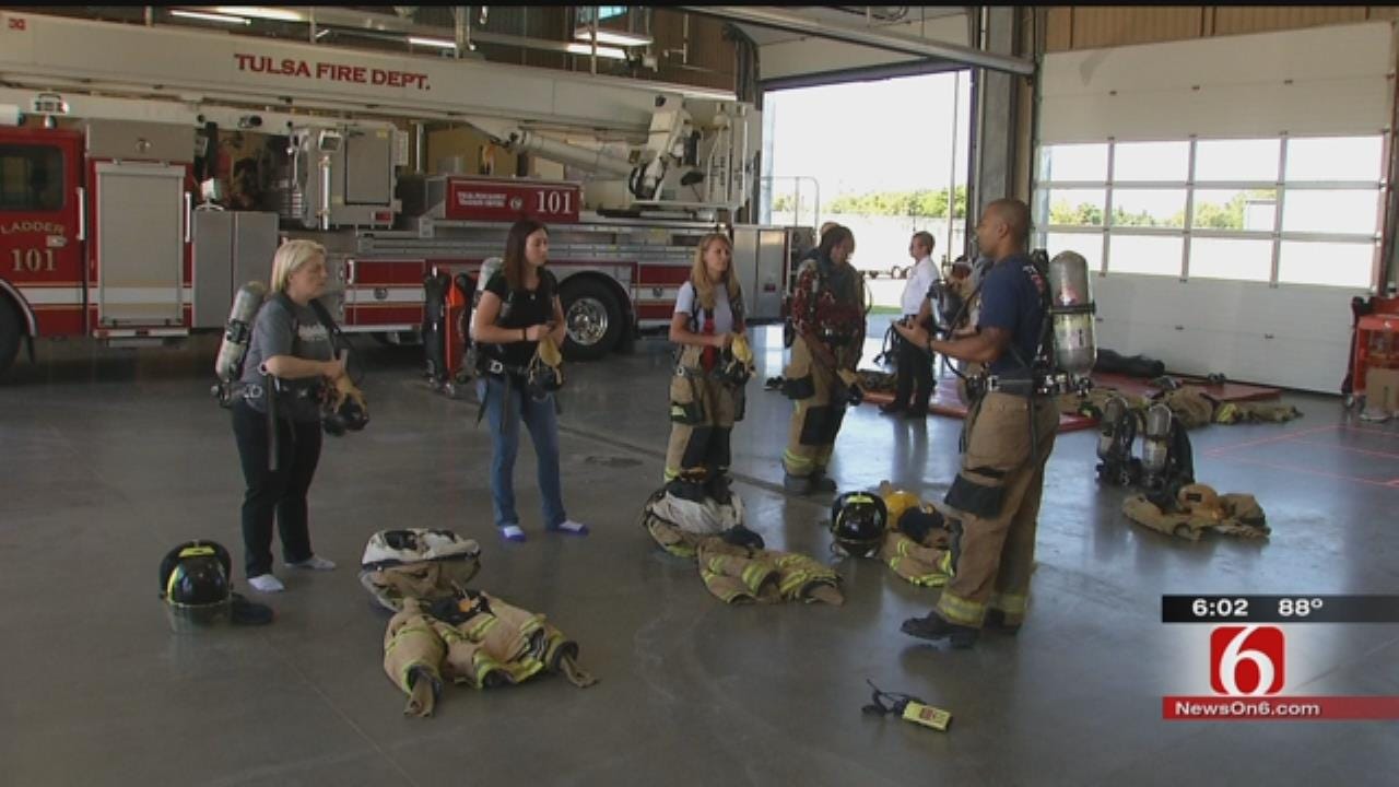 Tulsa City Councilors Try On Firefighting