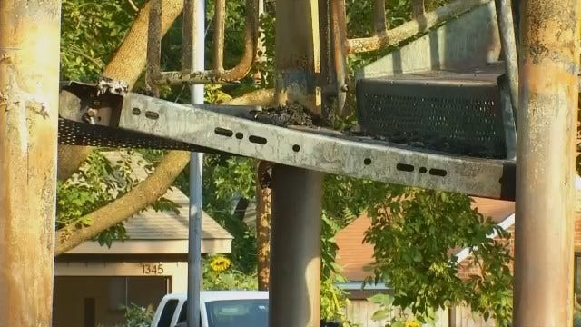 Arson Damages Playground At Tulsa Elementary School
