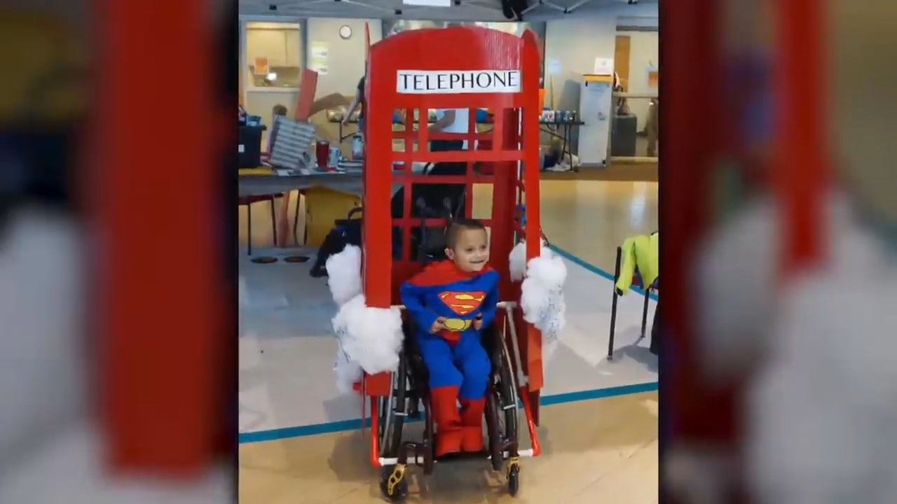 Volunteers Help Build Costumes For Children In Wheelchairs