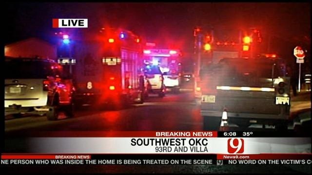 News 9's Michael Konopasek At The Scene Of SW OKC Home Explosion