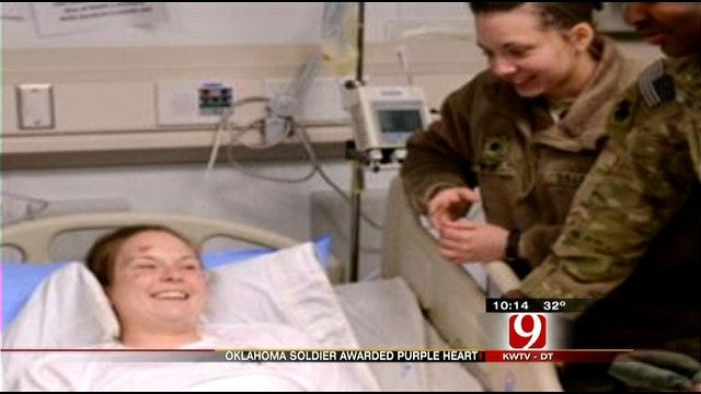 Cleveland Celebrates Soldier Who Receives Purple Heart