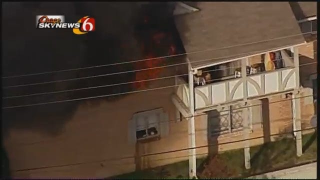 Osage Skynews 6: Fire At Tulsa London Square Apartments Injures 5