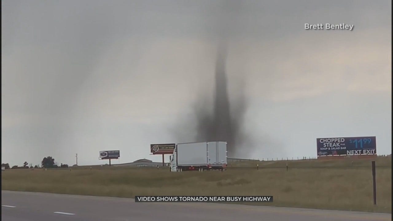 WOW: Wyoming Tornado Comes Close To Drivers